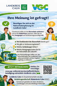 Ihre Meinung z&auml;hlt: Landkreis Calw startet B&uuml;rgerbeteiligung zur Zukunft des Nahverkehrs