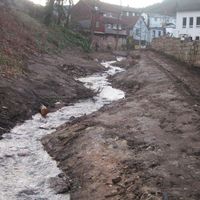 Bild vergr&ouml;&szlig;ern: Der Gaisbach w&auml;hrend der Bauphase