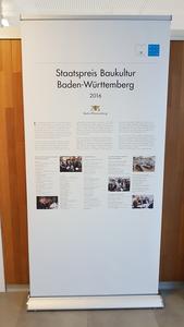 Bild vergr&ouml;&szlig;ern: Noch bis zum 26. Oktober wird die Ausstellung zum Staatspreis Baukultur Baden-W&uuml;rttemberg 2016 im Landratsamt Calw gezeigt.