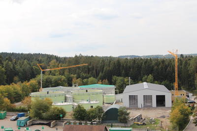 Bild vergr&ouml;&szlig;ern: Der Bau der Bioabfallverg&auml;rungsanlage schreitet voran.