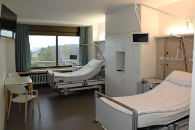 Bild vergr&ouml;&szlig;ern: Durch die Nutzung des Musterpatientenzimmers im Echtbetrieb sollen verschiedene Konzeptions- und Ausstattungsvarianten auf ihre Funktionalit&auml;t im Alltag &uuml;berpr&uuml;ft werden.  