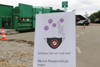Bild vergr&ouml;&szlig;ern: Die Recyclingh&ouml;fe im Landkreis Calw &ouml;ffnen voraussichtlich ab Mitte Juni wieder regul&auml;r, die Maskenpflicht und das Abstandsgebot bleiben aber weiterhin bestehen 