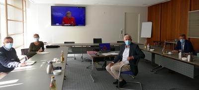 Digitaler Austausch mit der Bundeskanzlerin zur Arbeit der Gesundheitsämter in der Corona-Pandemie