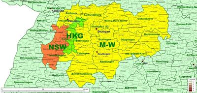 Bild vergr&ouml;&szlig;ern: 2022-06-13 Karte LEADER-Regionen und langfristig geplantes Gebiet der RWAG Mittleres W&uuml;rrtemberg
